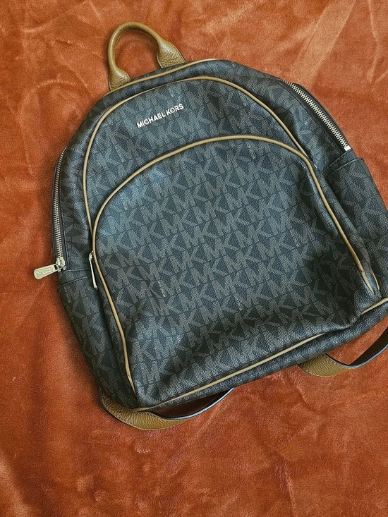 Michael Kors Handbags - Michael Kors Brown Signature Logo Backpack